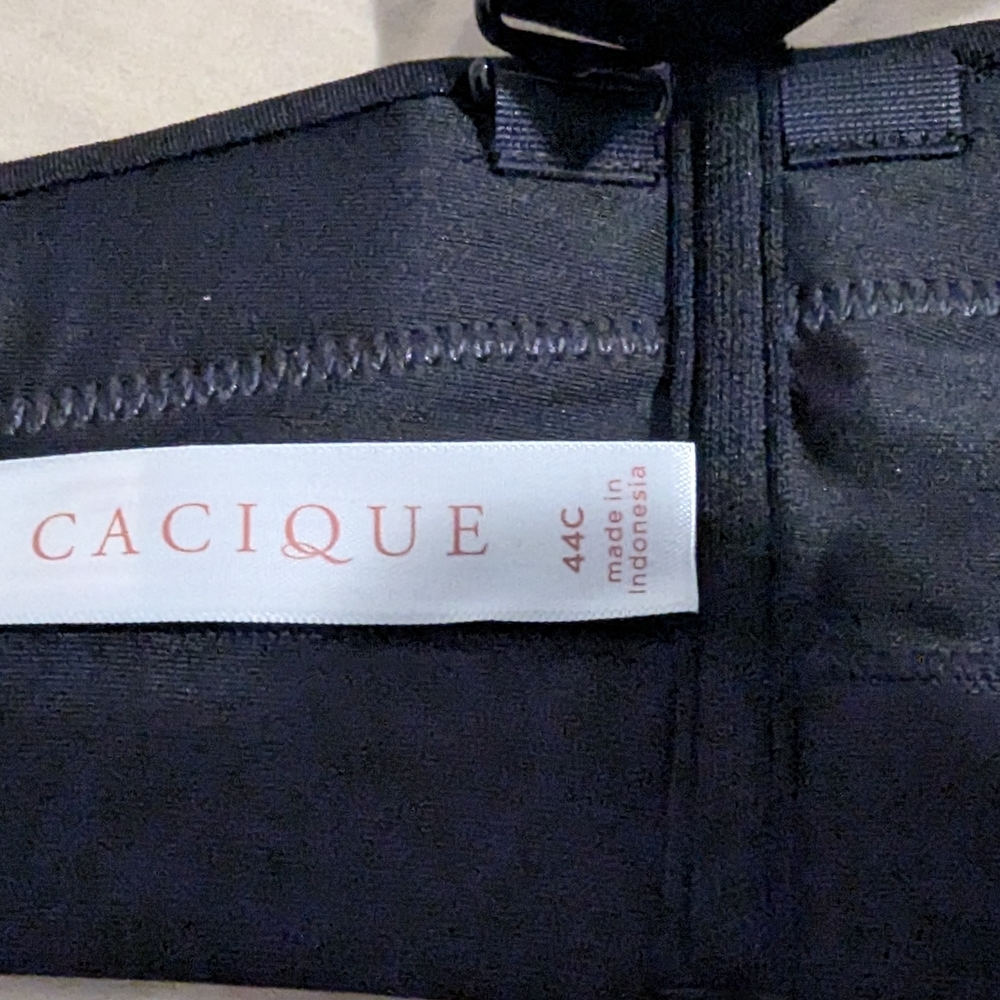 Cacique Black Bra Multi-way 44C